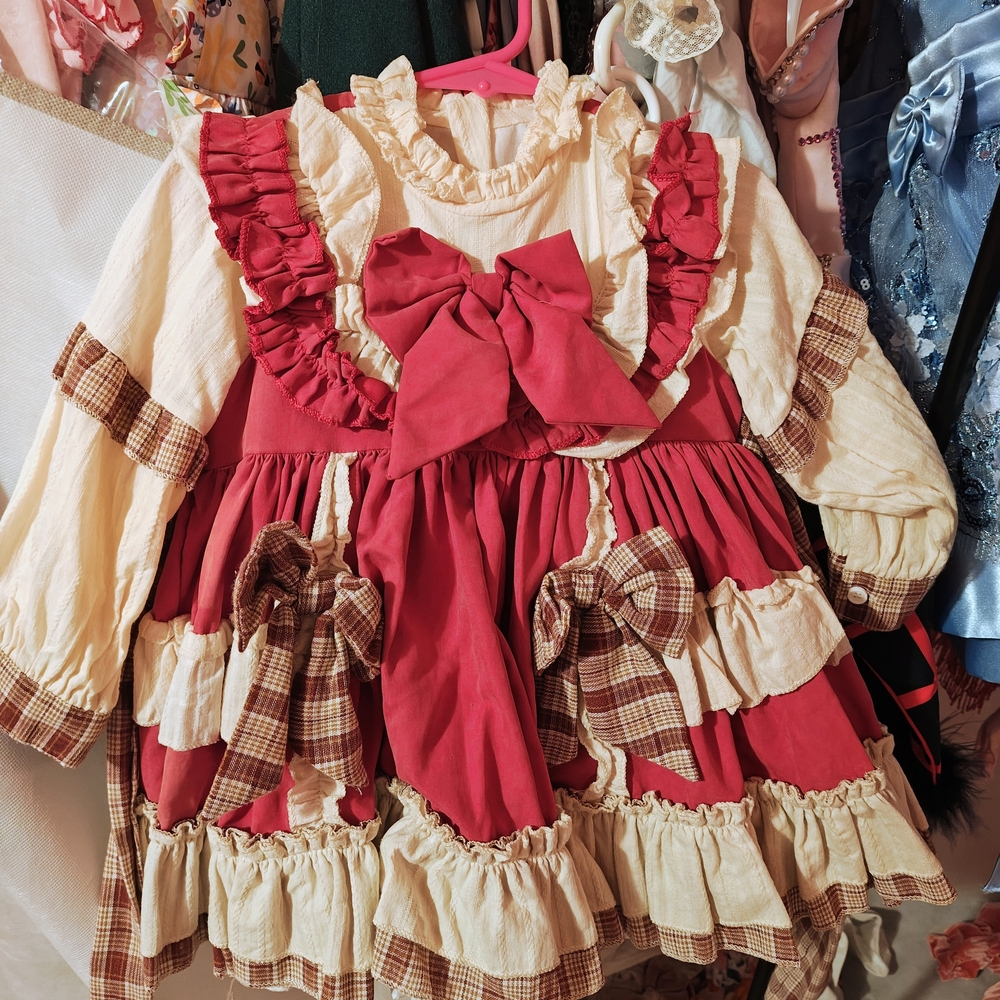 Charming Red and Cream Kids Costume